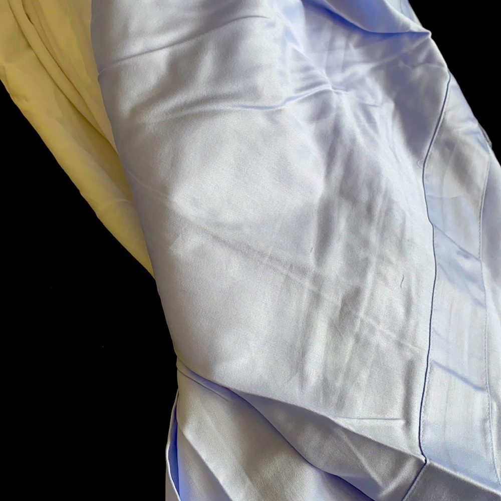 Blue aeriodecent full/queen solid bed skirt dust ruffle
